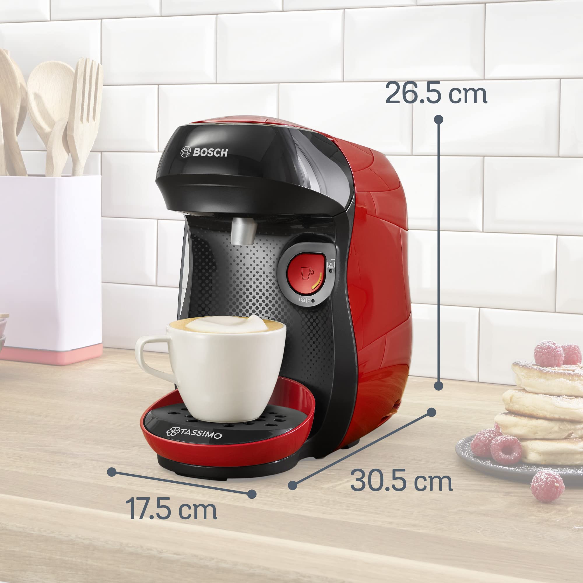 Machine à Café à Capsules Tassimo Happy TAS1003 - Rouge - 1400W