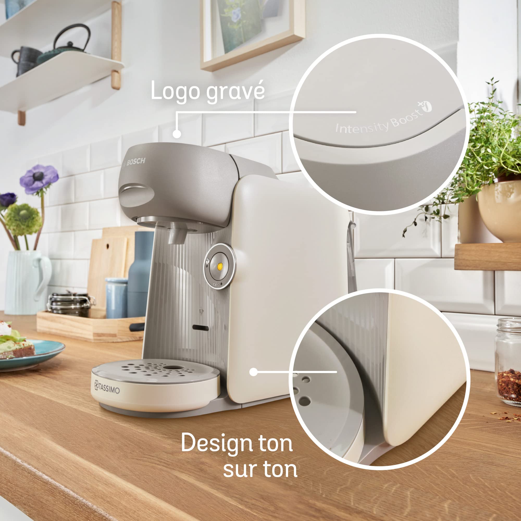 Machine à Café Tassimo Finesse TAS16B - Crème - 70+ Boissons