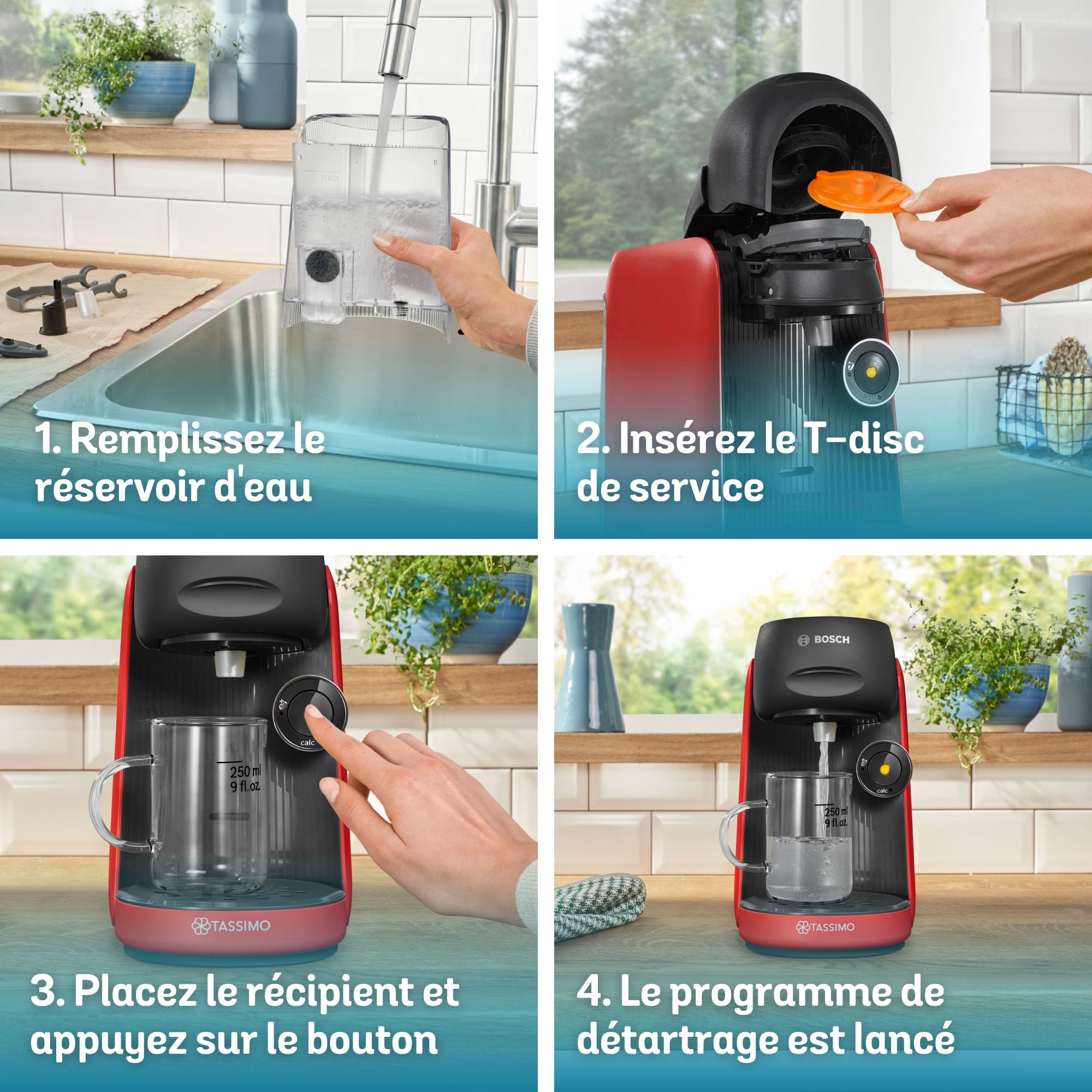 Machine à Café Tassimo Finesse TAS163E - Rouge - 70+ Boissons