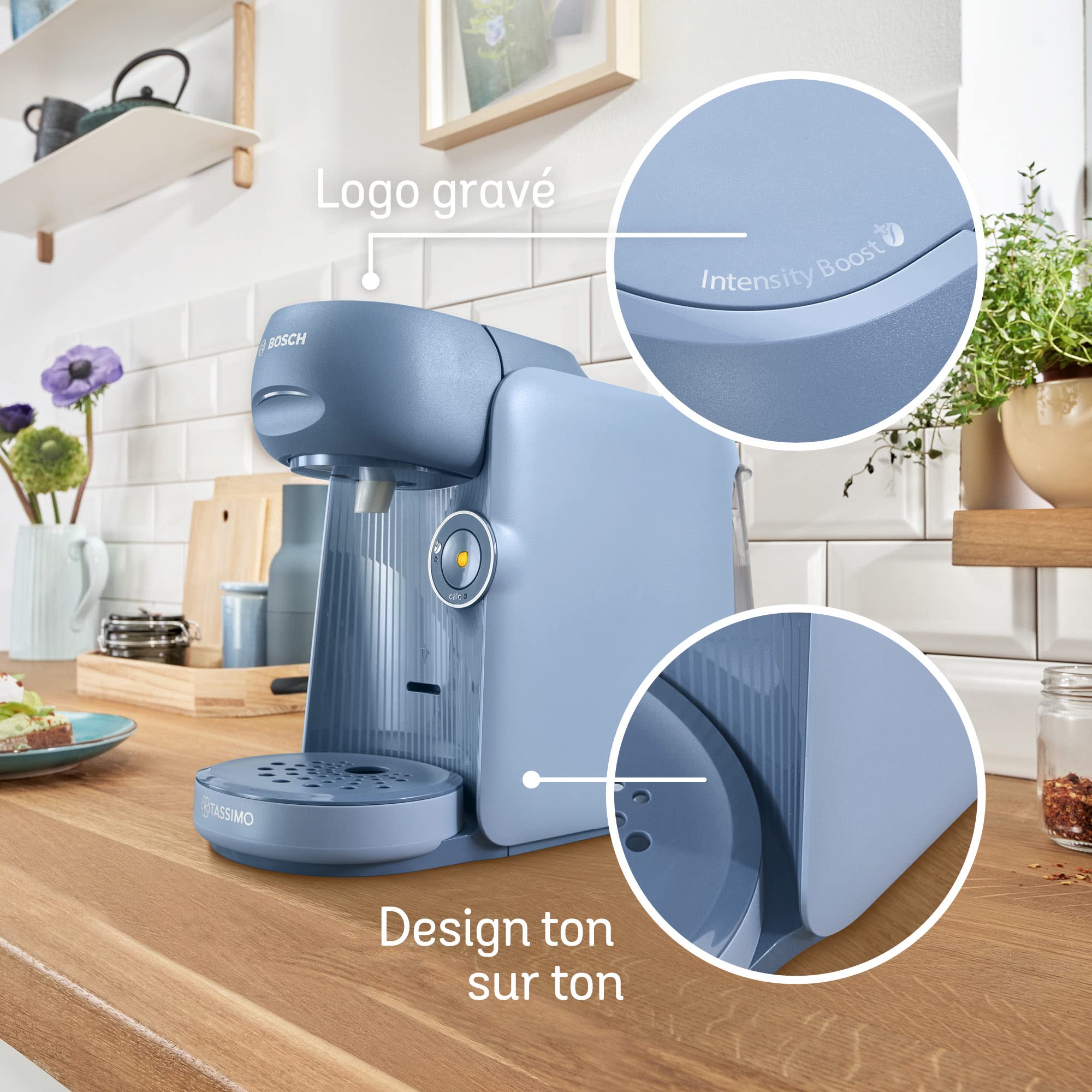 Machine à Café Tassimo Finesse TAS16B - Bleu Lavande - 70+ Boissons