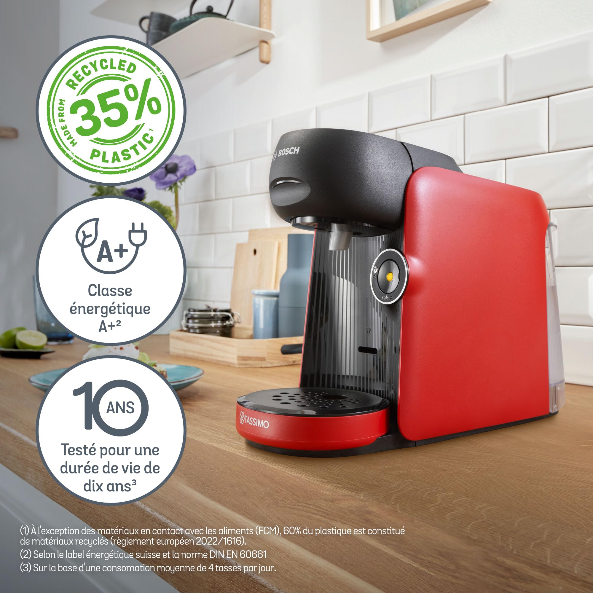 Machine à Café Tassimo Finesse TAS163E - Rouge - 70+ Boissons