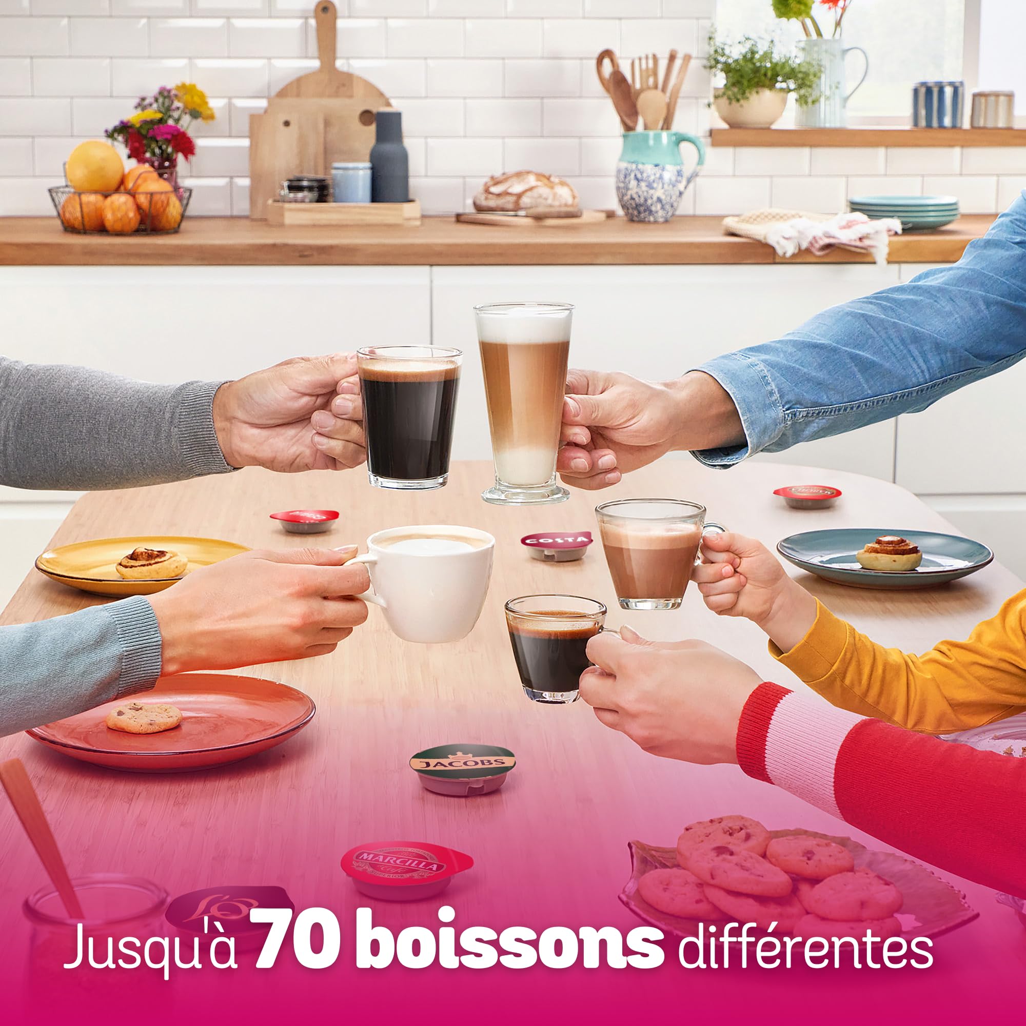 Machine à Café Tassimo Happy TAS107E - Crème - OneTouch