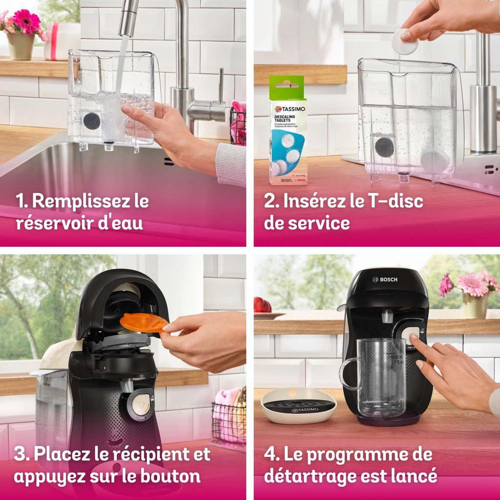 Machine à Café Tassimo Happy TAS107E - Crème - OneTouch