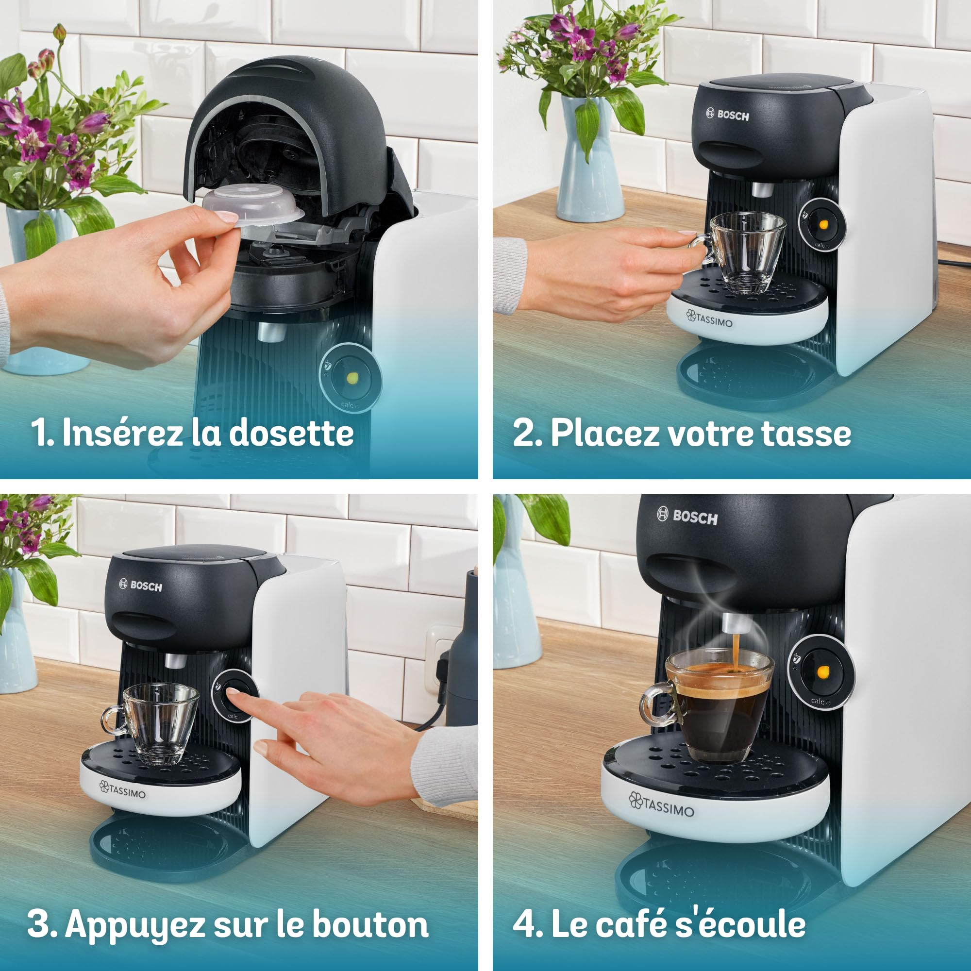 Machine à Café Tassimo Finesse TAS163E - Blanc - 70+ Boissons