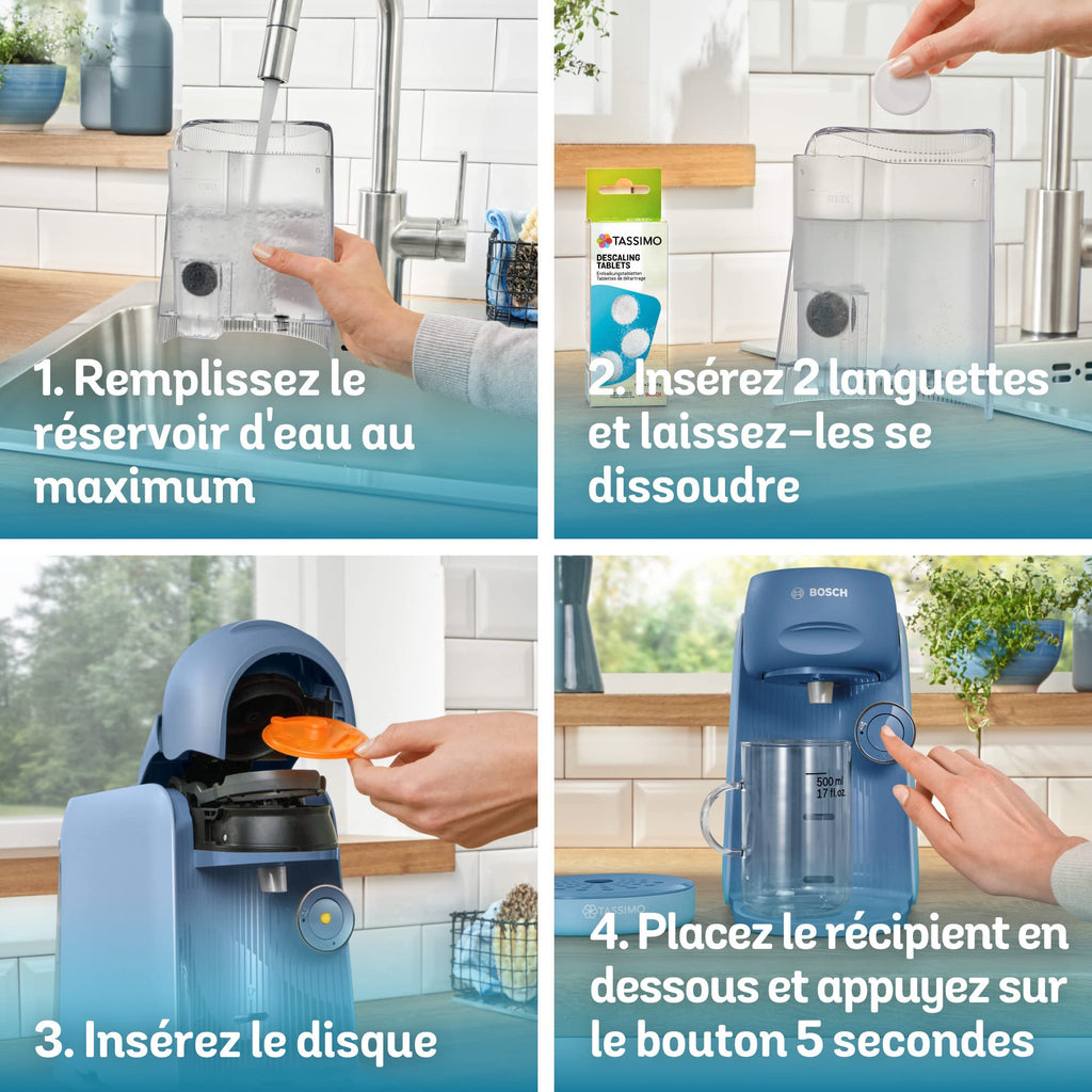 Machine à Café Tassimo Finesse TAS16B - Bleu Lavande - 70+ Boissons