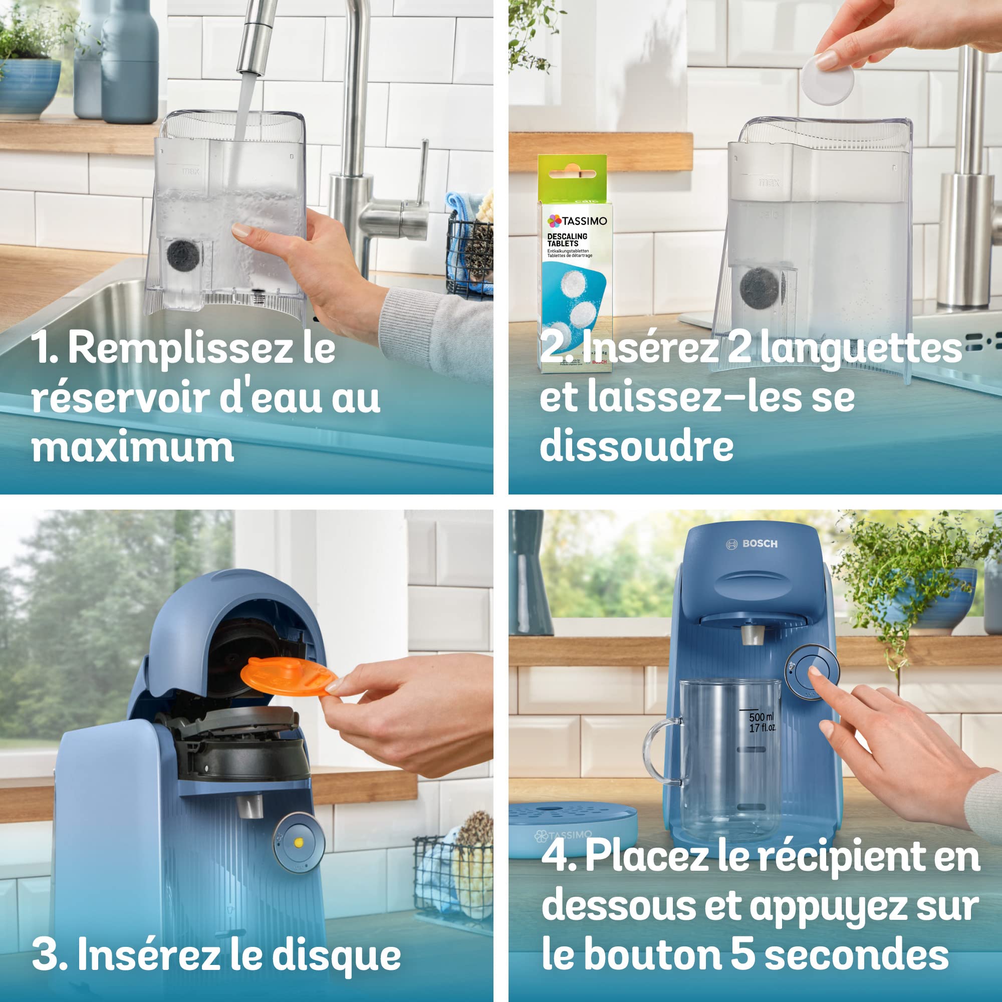 Machine à Café Tassimo Finesse TAS16B - Bleu Lavande - 70+ Boissons