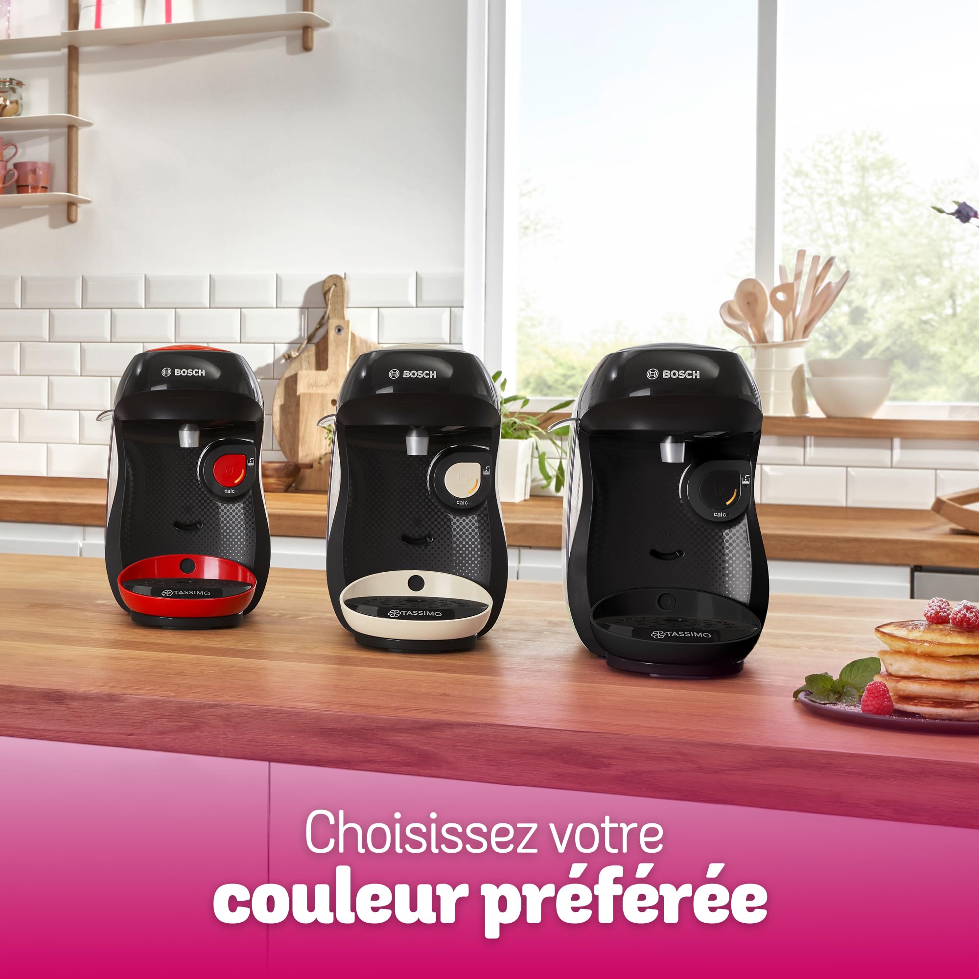 Machine à Café Tassimo Happy TAS107E - Crème - OneTouch