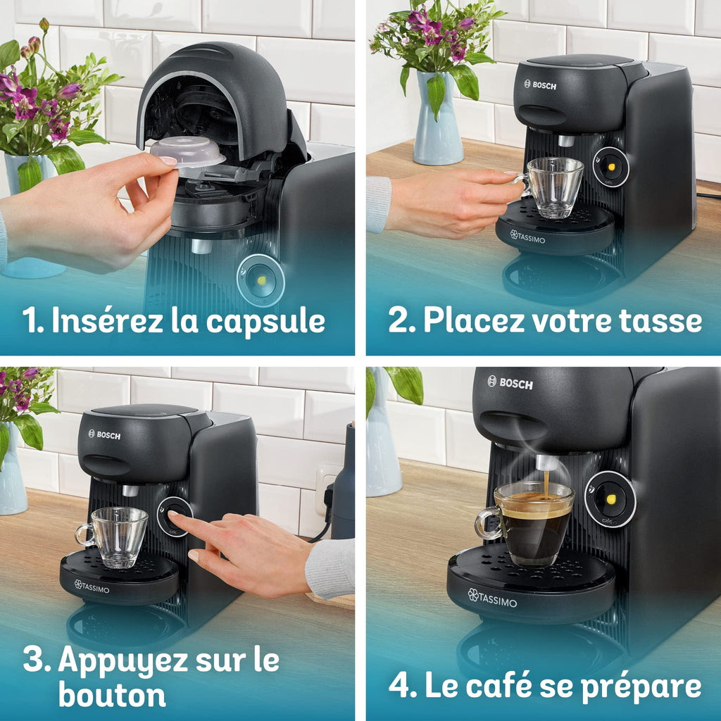 Machine à Café Tassimo Finesse TAS16B2 - Noir - 70+ Boissons