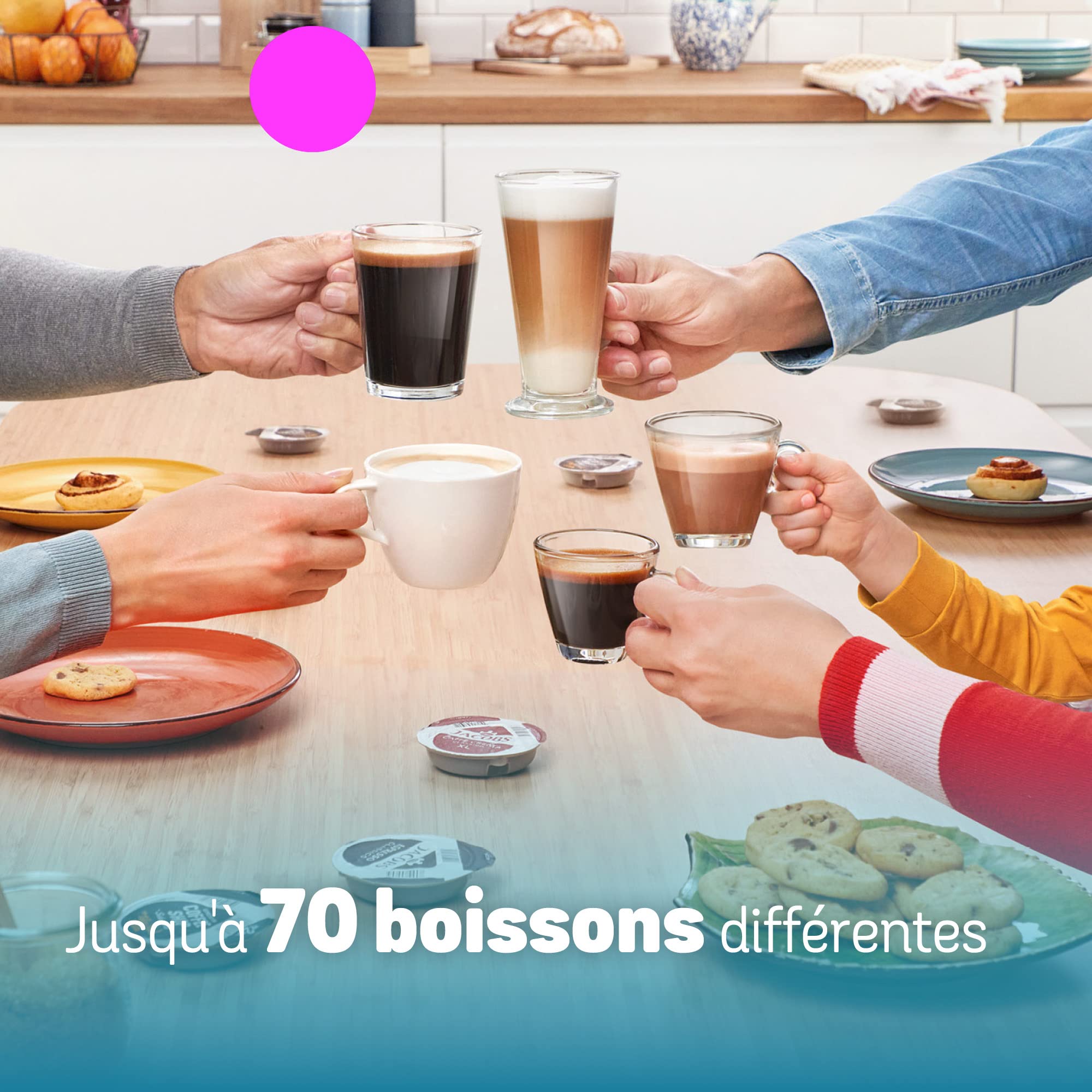 Machine à Café Tassimo Finesse TAS16B - Bleu Lavande - 70+ Boissons