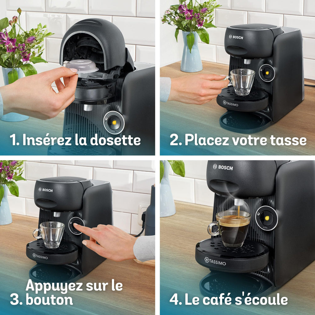 Machine à Café Tassimo Finesse TAS162E - Noir - 70+ Boissons