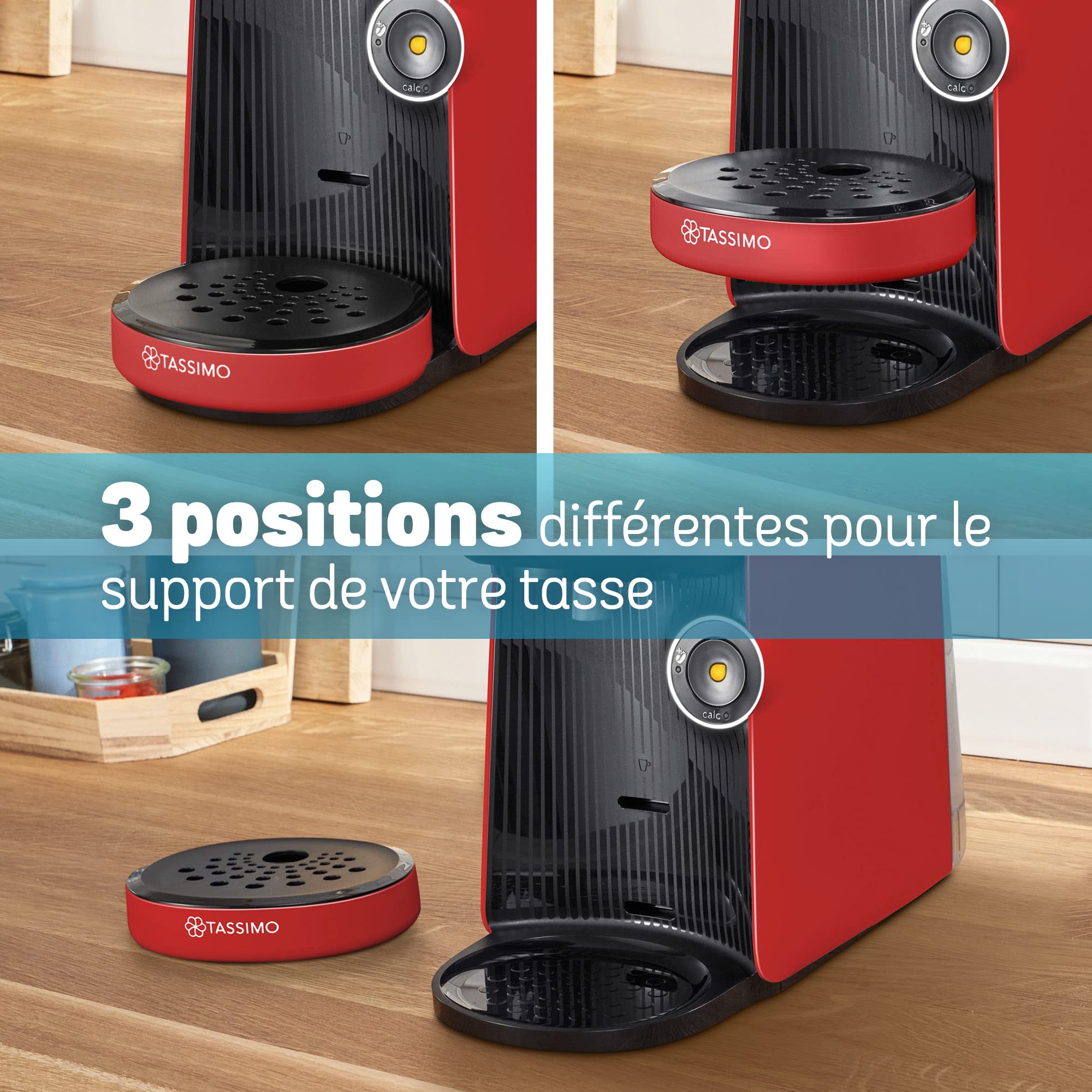 Machine à Café Tassimo Finesse TAS16B3 - Rouge Intense - 70+ Boissons