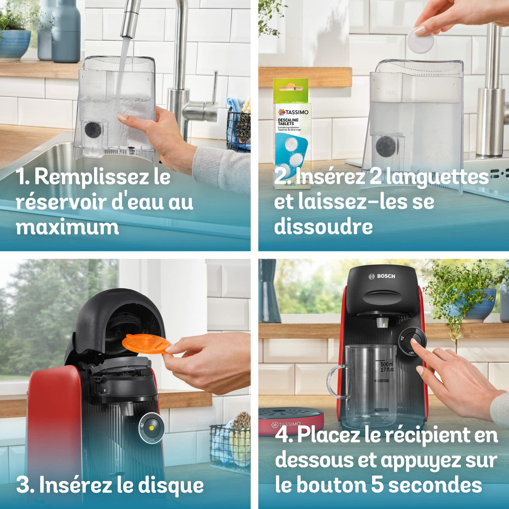 Machine à Café Tassimo Finesse TAS16B3 - Rouge Intense - 70+ Boissons