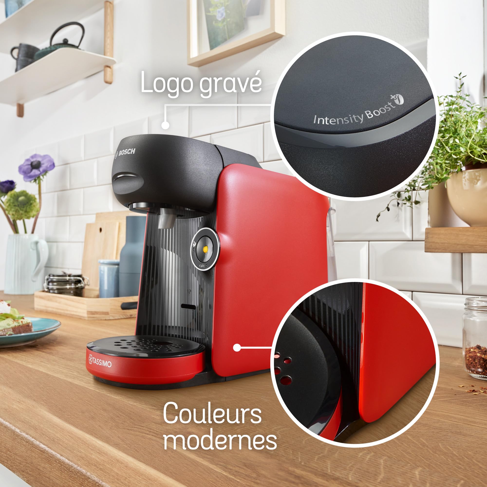 Machine à Café Tassimo Finesse TAS163E - Rouge - 70+ Boissons